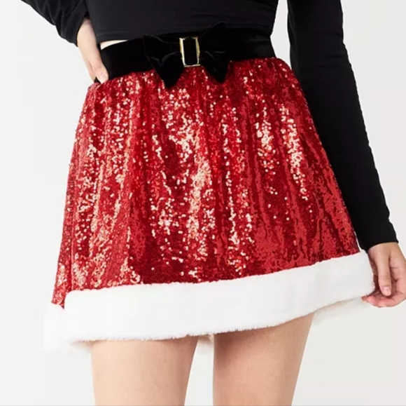 Born Famous Dresses & Skirts - Mrs Santa sequin skirt